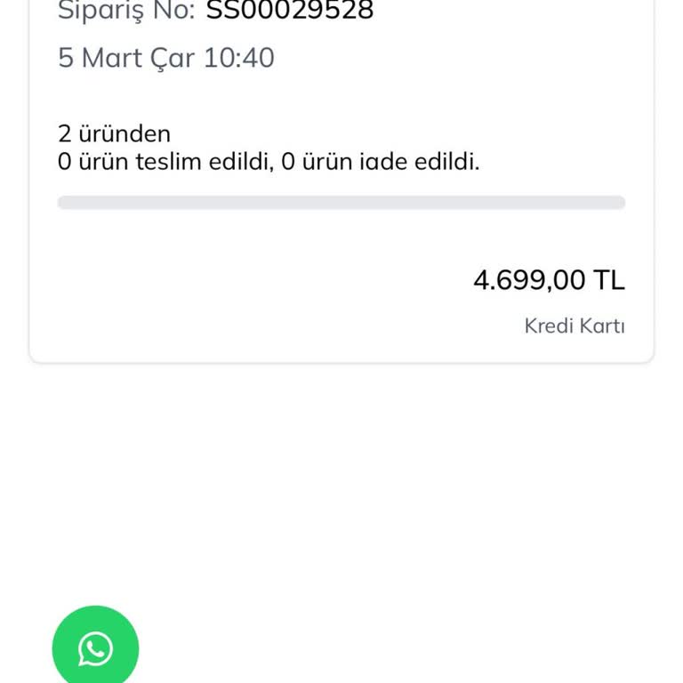 Teslim Edilmeyen Sipariş Ve Geri Ödenmeyen Para