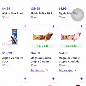 Getir Ürünler Sepete Eklenmiyor!