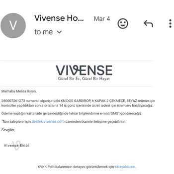 Vivense'de Teslimat Ve İade Sorunları