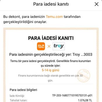 Geciken İade: TEMU'dan Sipariş İptali Sonrası Beklenen Geri Ödeme