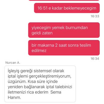 İki Saatlik Makarna Bekleyişi Ve İade Sorunu