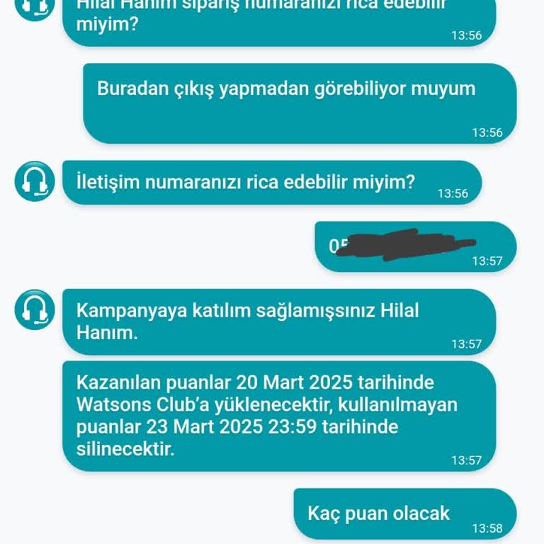 Watsons Kampanya Puanları Yüklenmedi Müşteri Hizmetleri Yanıt Vermiyor