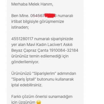 Hepsiburada Ve Mavi Firması Arasında Sipariş Sorunu