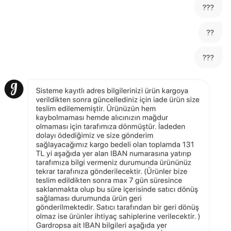 Gardrops'ta Kayıp Ürün Ve İade Sorunu