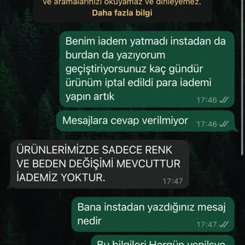 Instagram Butik Siparişimde İade Sorunu