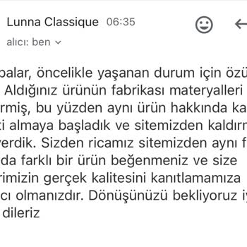 Yanlış Ürün Ve İade Sorunu: Lunna Classique'nin Müşteri Hizmetleri Hayal Kırıklığı