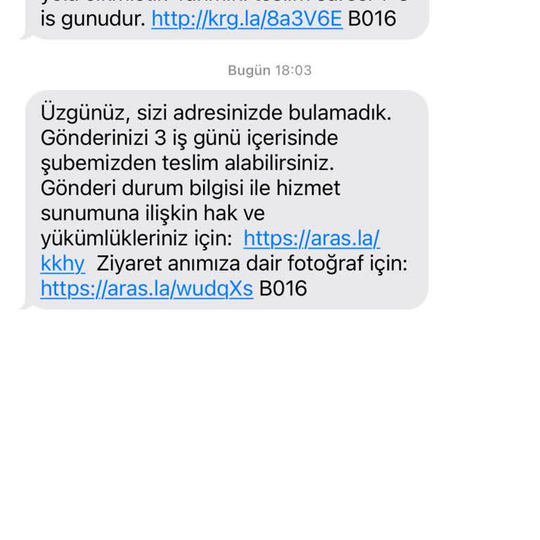 Aras Kargo Adresime Teslimat Yapmadı Ve Bilgilendirme Eksikliği Yaşandı
