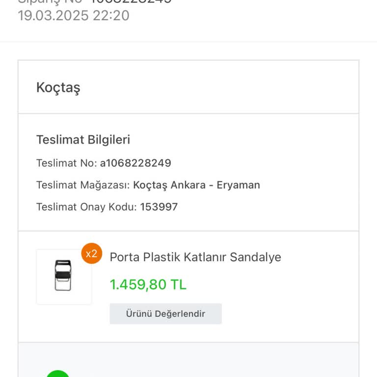 Koçtaş'ta Hayal Kırıklığı: Kirli Sandalye Teslimatı