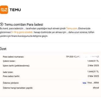 Yanlış Sipariş İadesinde Yaşanan Sorun: Temu'dan Beklenen Destek Gelmedi