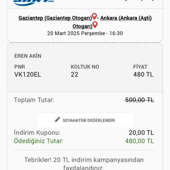 Otobüs Beni Almadan Gitti, İade Yapılmadı