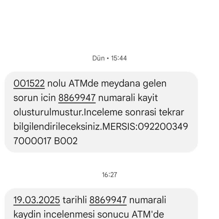ATM'de Kartsız İşlemde Yutulan Para Sorunu