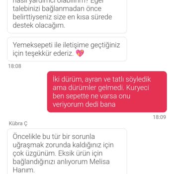 Eksik Sipariş Ve Geciken İade: Yemeksepeti'nde Hayal Kırıklığı