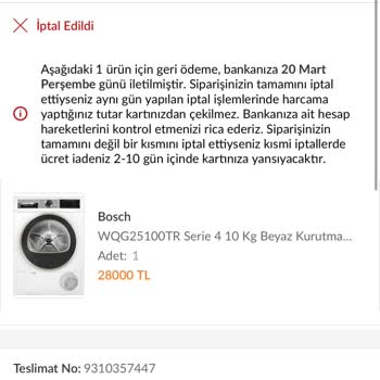 İade Edilmeyen Alışveriş Ve Yetersiz Müşteri Hizmeti