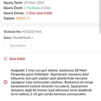 İade Edilmeyen Alışveriş Ve Yetersiz Müşteri Hizmeti