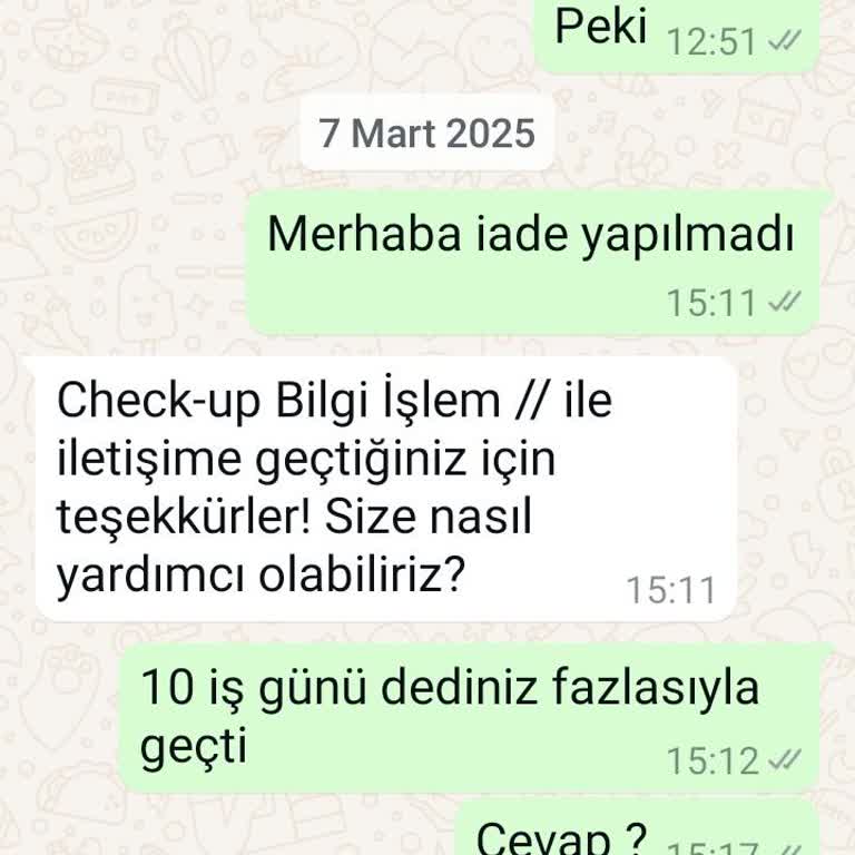 İade Edilmeyen Ücret Ve Cevapsız Aramalar