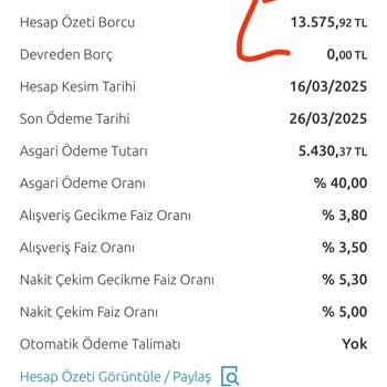 Yanlış Hesaplanan Ekstre Sorunu