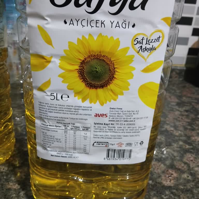 Safya Ayçiçek Yağının Şüpheli Rengi