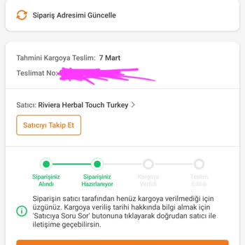 Trendyol Siparişimde Gecikme Ve Yanıltıcı Bilgilendirme