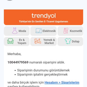 Trendyol Siparişimde Gecikme Ve Yanıltıcı Bilgilendirme