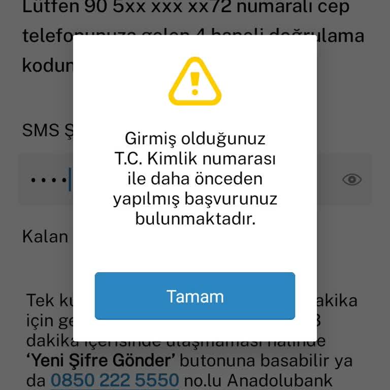 Anadolu Bank Görüntülü Hesap Açma Sorunu