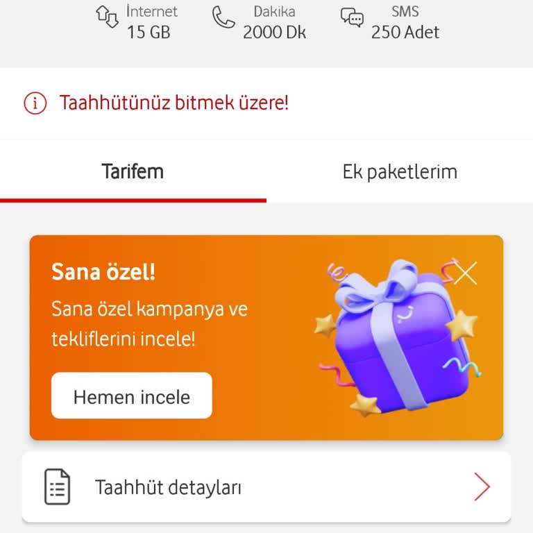 Tarife Yenileme Şokuyla Karşılaştım