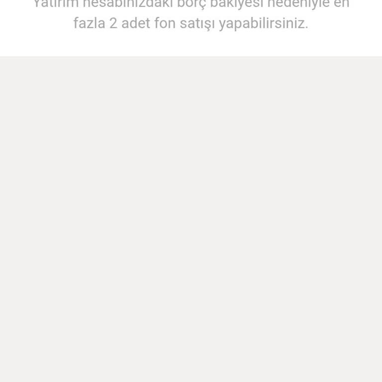 VakıfBank Yatırım Hesabında Satış Sorunu