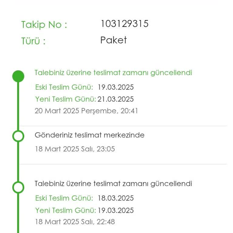 Teslimat Sorunu Ve Yetersiz Bilgilendirme