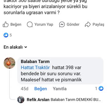 Hattat 285 S Traktörün Kronik Sorunları Ve Garanti Mağduriyeti
