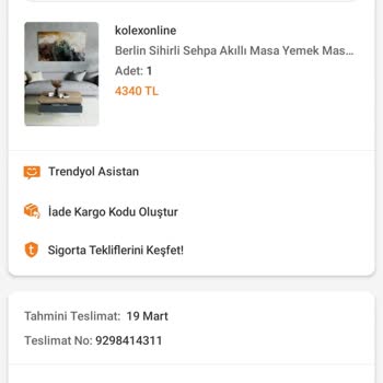 Trendyol'dan Sipariş Edilen Ürün Teslim Edilmedi