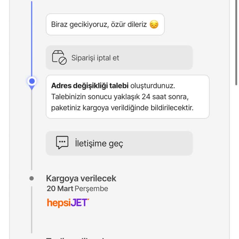 Yanlış Adres Düzeltme Sorunu Ve Kargoya Verilmeyen Ürün