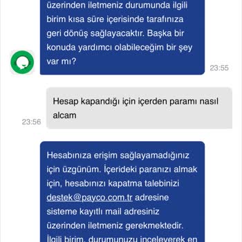 Payco Hesabım Kapandı, Paramı Alamıyorum!