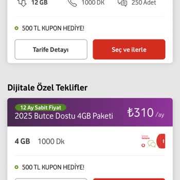 Vodafone'dan Yetersiz Ve Zorlayıcı Tarife Teklifleri