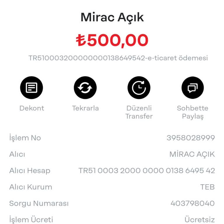 Yanlış Hesaba Para Yatırma Sorunu