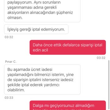 Sahur Siparişimde Teslimat Ve İade Sorunu