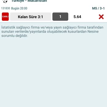 Canlı Bahis Kuponum Yanlış Sonuçlandı Mağduriyet Yaşıyorum