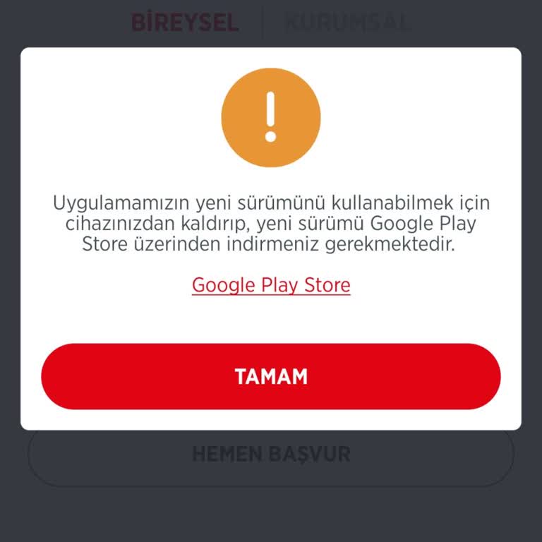 Mobil Uygulama Güncelleme Sorunu