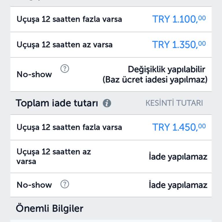 THY Bilet Değişikliği Talebine Ret Ve Müşteri Hizmetleri Sorunu