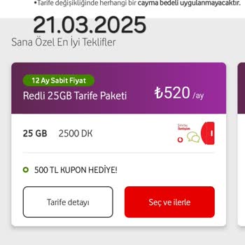 Vodafone Tarifesinde Ani Fiyat Artışı Şoku