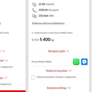 Vodafone Tarifesinde Ani Fiyat Artışı Şoku
