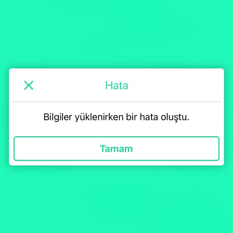 Dolap Uygulamasında Sürekli Hata Mesajı