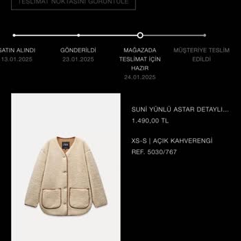 Zara'dan Aldığım Ceket Kayboldu Ve İade Edilmedi