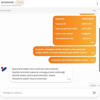 Sipariş İptalinde Anlamsız Red Ve Karmaşık Süreç