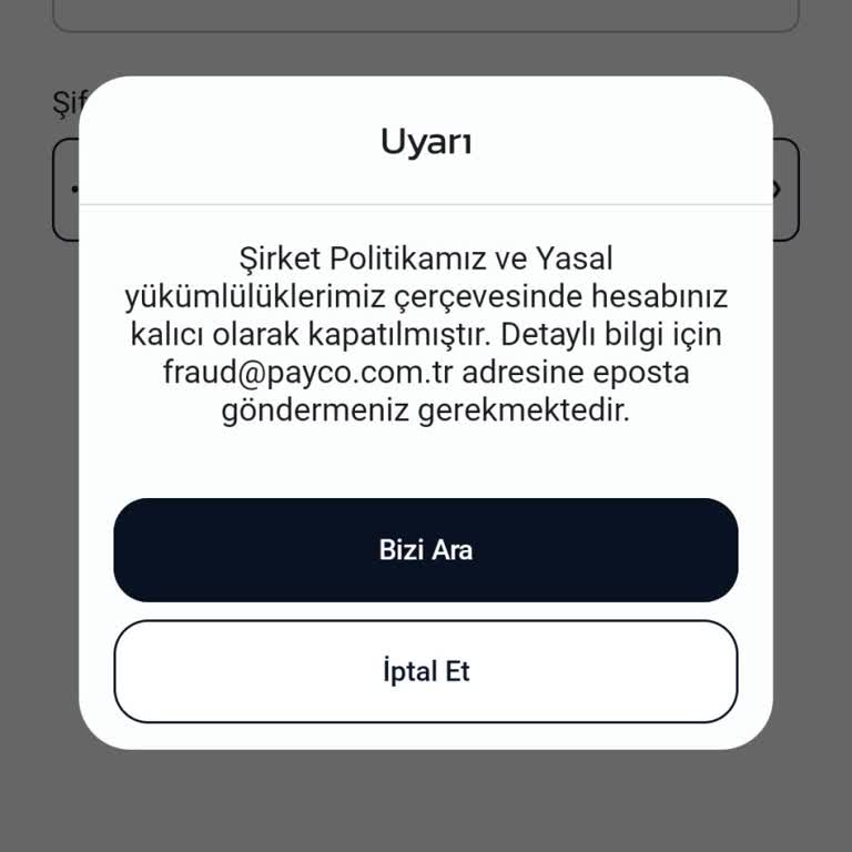 Payco Cüzdan Hesabım Aniden Kapatıldı
