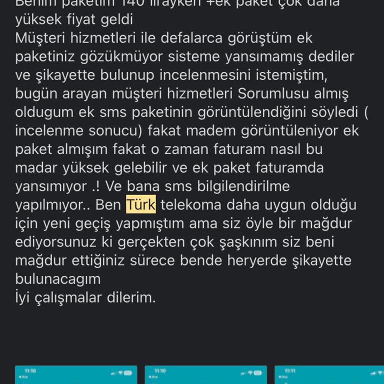Fatura Hatası Ve İletişim Sorunları