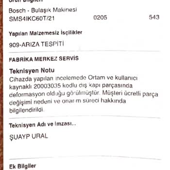 Bosch Bulaşık Makinesi Paslanma Sorunu Ve Servis İlgisizliği