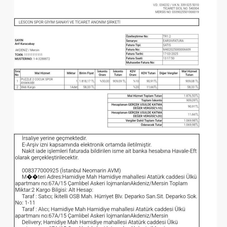 Lescon'dan Aldığım Ayakkabı Hala Kargoya Verilmedi
