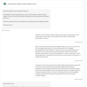 İade Talebinde Haksızlık Ve Müşteri Hizmetlerinde Yetersizlik