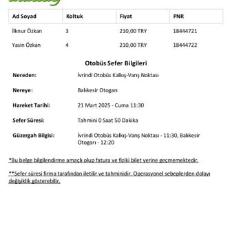 Uludağ Firması İle Yolculukta Yaşanan Mağduriyet