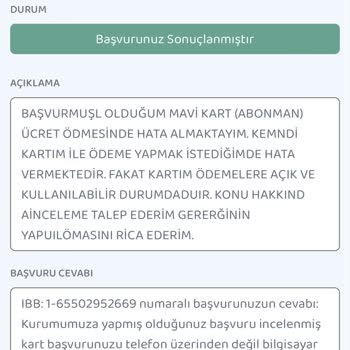 İstanbulkart Başvuru Sürecinde Sürekli Hata: Acil Çözüm Bekliyorum