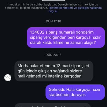 Moda Kaşmir Siparişim Neden Hala Kargoya Verilmedi?